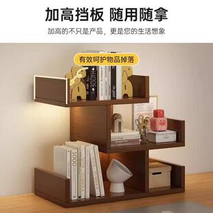 T4kz德SXI国桌面书架桌公上置物架办桌纳展示柜台面分层转收角柜i