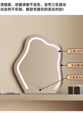 家用户卧室梳妆台斗OGF柜一体可伸缩奶油风化妆桌收纳柜现简约代