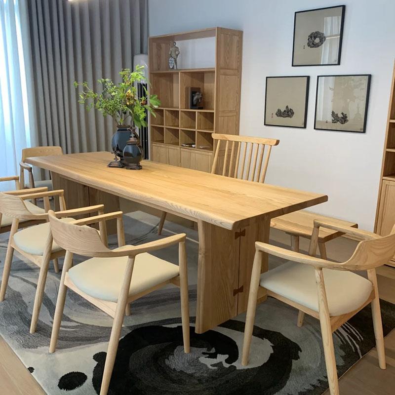 美白蜡面木大板整板北DOR茶桌餐桌板吧台原木板板独板实木板大桌