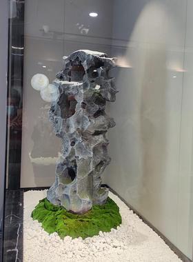 博组物馆仿真太湖仿真太湖玻石装饰摆件落地钢假山造景拍摄拍照道