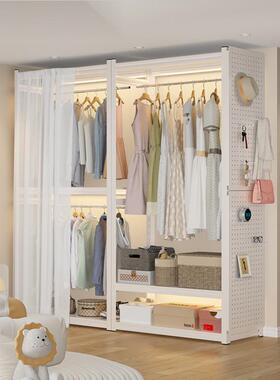 衣柜NVV家用多层开放式衣架卧室出租房衣纳落收地置物架书易架简