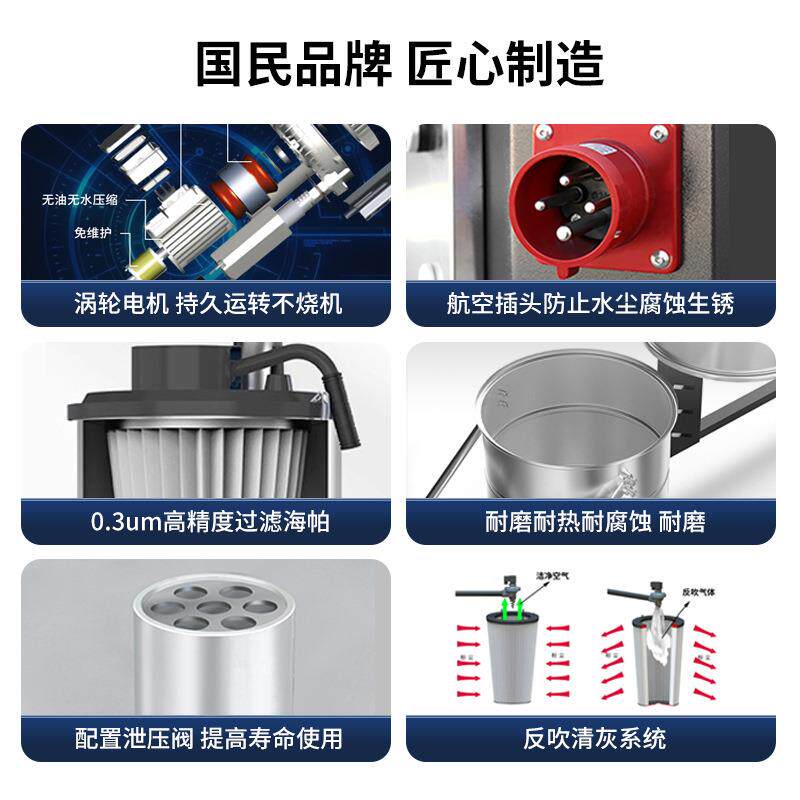 吸14500W大7功TFI率吸尘器工业除尘设备工厂车间粉尘铁屑木屑