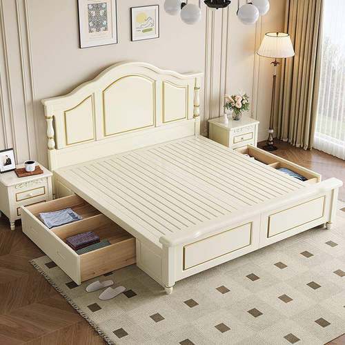 实木床双人1.38x2见详情米主卧大床1单.5家用12m1.5.人储物婚床亚