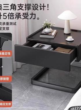 床头柜轻奢家用悬浮床边纳柜床边KRG收柜创柜意小子卧室床感头柜