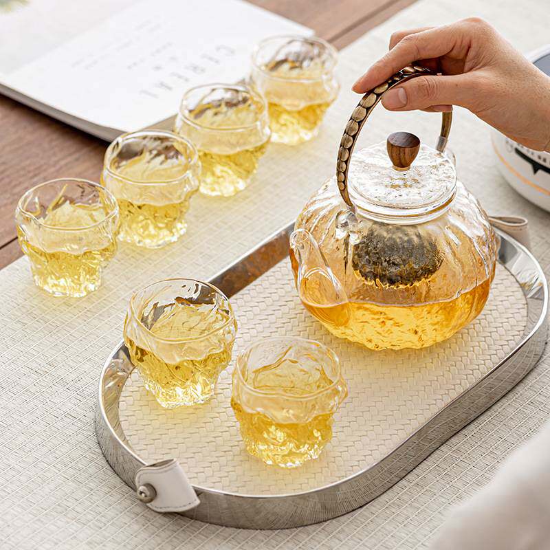 玻璃煮茶壶电陶炉加热泡茶器加厚耐高温提梁烧水壶大容量花茶壶