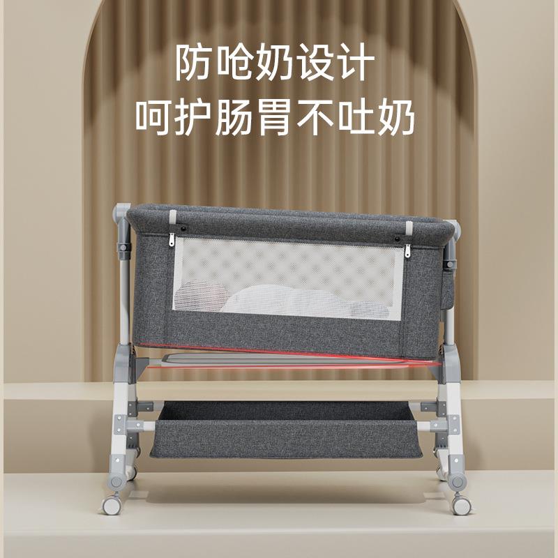 婴儿床拼大床可移动可折叠仿生婴儿摇篮床儿581bb床小边床新生接摇床