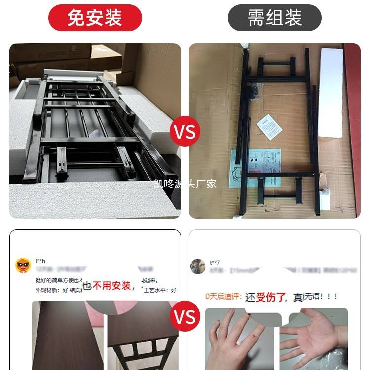 可折叠电脑桌台式卧室家用办公学习小户型书桌子简易长方形出租屋