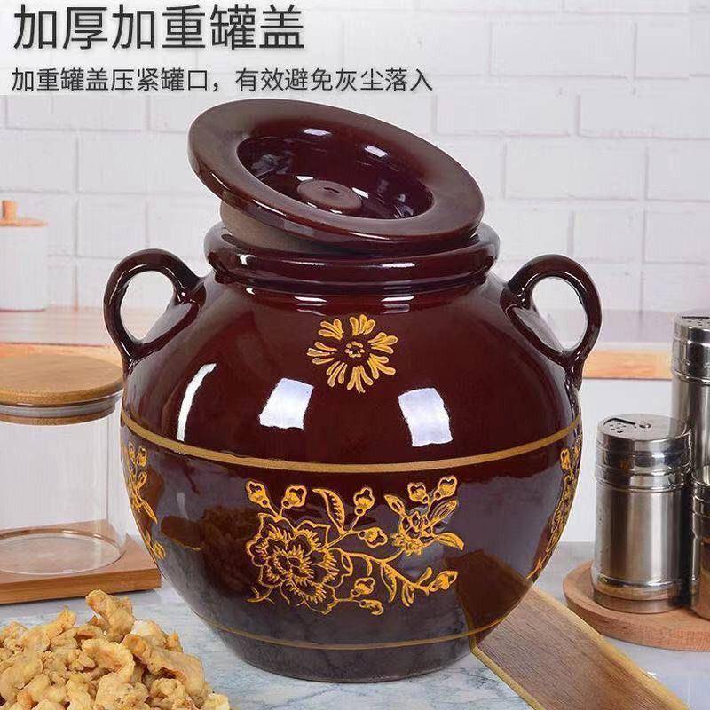 猪油用温罐子密封耐高家陶QPZ瓷四川土油坛老式陶放油的油坛加厚