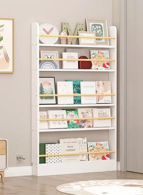 实架门后儿童绘架超薄书置物架过54355道收纳柜白色本木壁挂薄窄