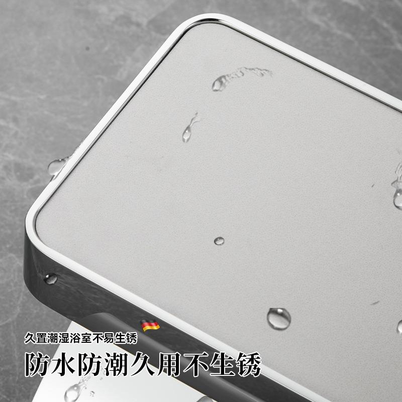 卫生间卷纸架置厕纸架岩板盖轻奢创意免打孔28手带物纸巾架机纸巾