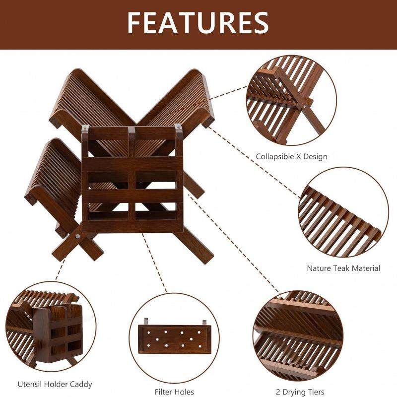 亚马逊柚木沥水架筷子勺收纳盒碗碟盘cm454623沥水橱架柜受难桶子,厨房/烹饪用具,碗架,淘宝优惠券,粉丝福利购,淘宝优惠卷