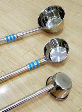 04不锈伸缩水勺取样勺可加长汤勺水3瓢F96MH88H大钢超长手柄可可
