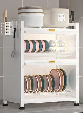 厨碗碟架台17974面分层房物架家用桌面储物架多功能调收纳橱置柜料架子