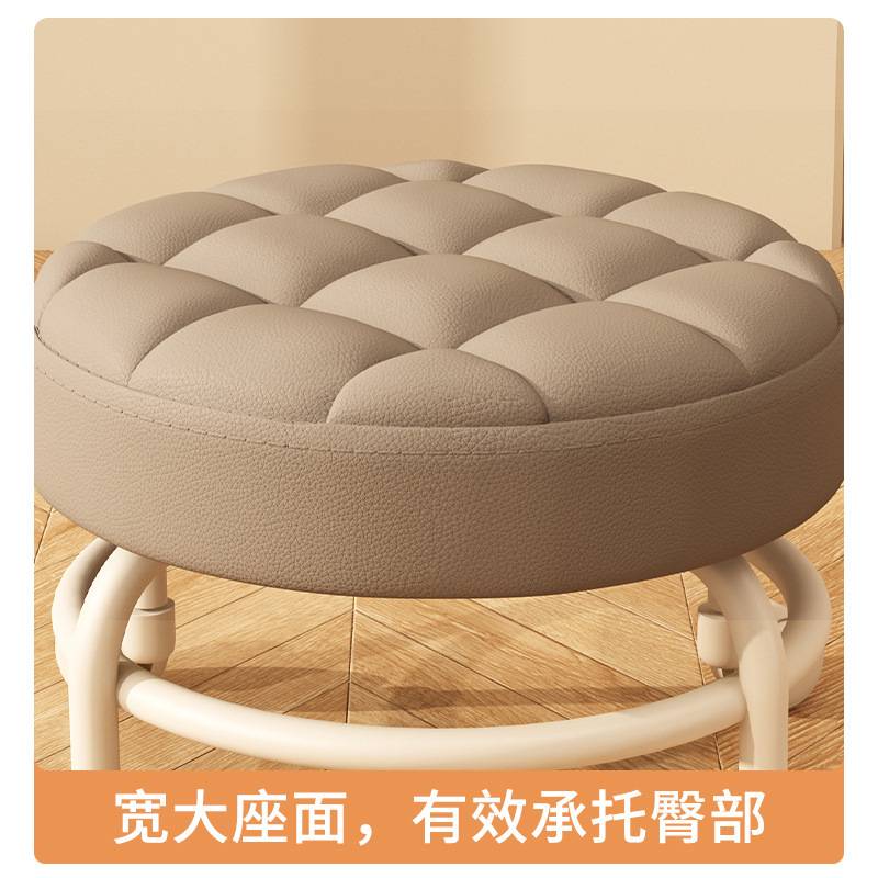 万向滑轮圆凳家用靠背小椅子简约客厅沙发凳网红矮凳子板凳垒德株