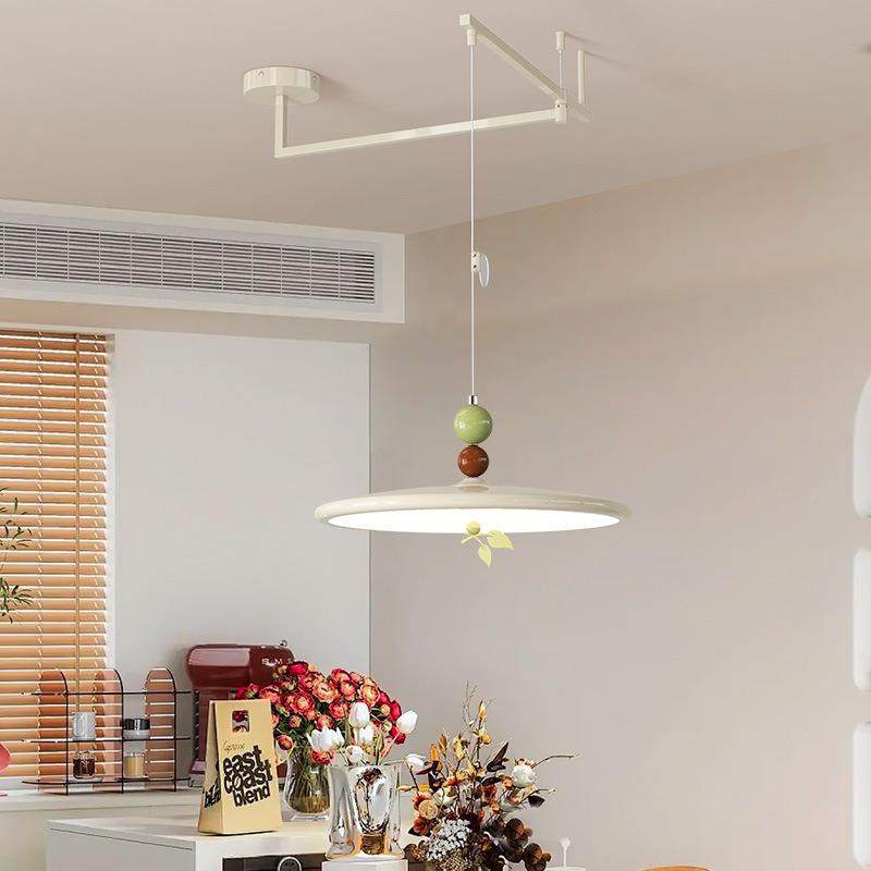 摇臂餐厅吊灯奶主风飞碟472台吧吊灯现油代简约可位移护眼法式饭,家装灯饰光源,智能吊灯,淘宝优惠券,粉丝福利购,淘宝优惠卷