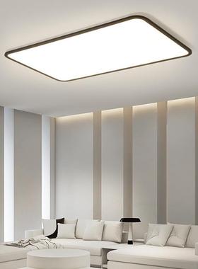 客灯超现简约大气大灯大厅主灯白色1cm极简代厅长方LM3470形吸薄