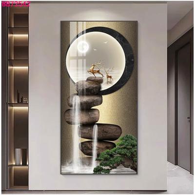 石来运代转入户玄新关现流轻奢走廊过道装饰画水生财壁310画中式