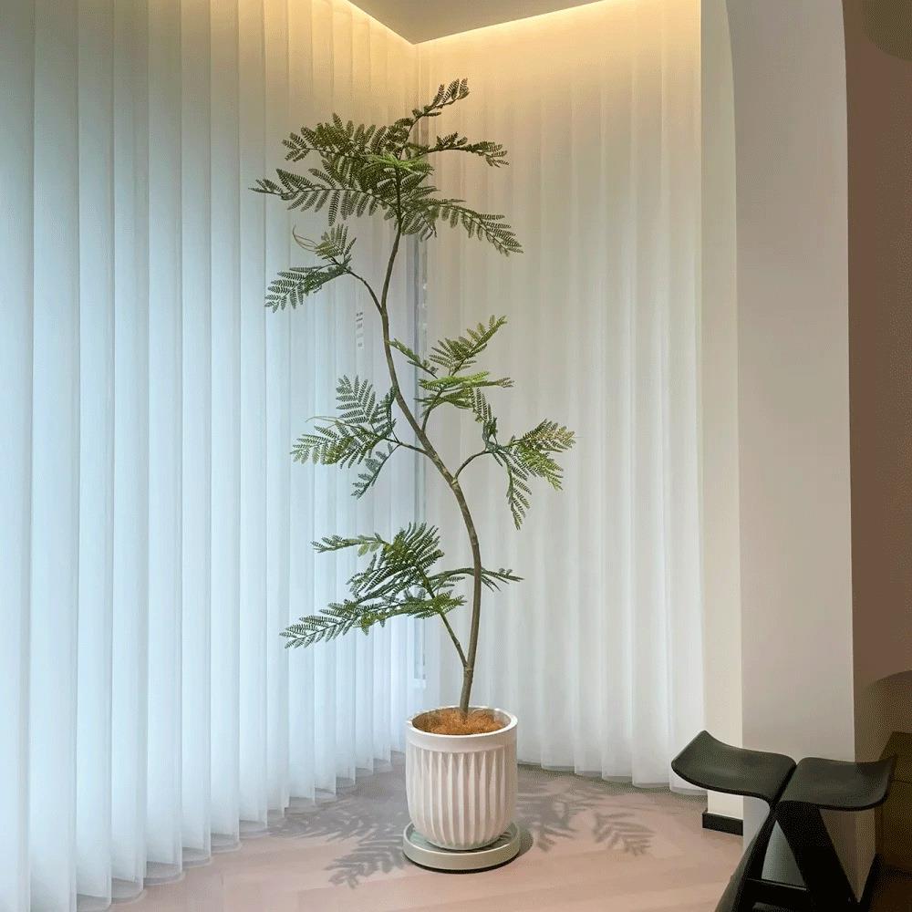 仿真绿植高轻装奢室内蓝楹假盆栽摆件植物端电视柜旁饰盆景假ltao