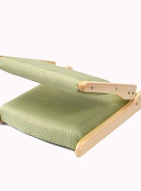 榻榻米椅子实RZR木折靠叠椅背无腿懒人凳宿舍床上椅子