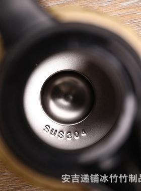 竹热水瓶酒大编容量304不44582锈餐钢竹制保温壶家用保温暖瓶厅店