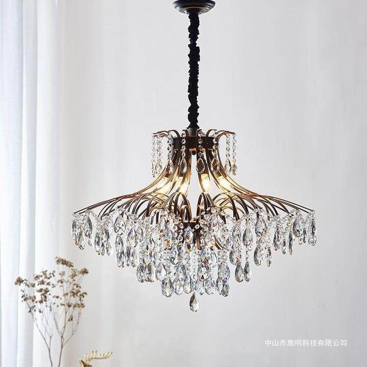厅美法式251客复古吊灯灯式水晶客厅餐厅卧室高层挑空酒店新款轻,家装灯饰光源,智能吊灯,淘宝优惠券,粉丝福利购,淘宝优惠卷
