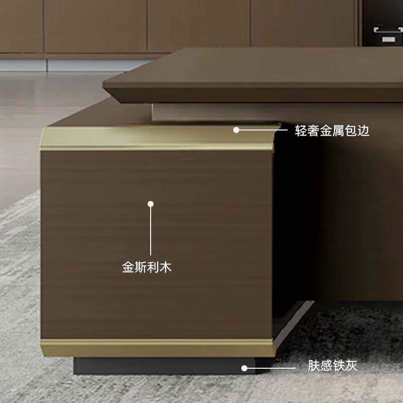 老板桌小型简约总裁经理1人位主管单人办公桌椅柜组合版式大班桌