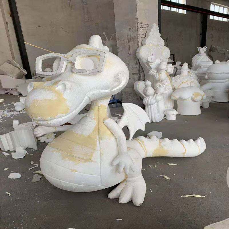 【江苏玻璃钢雕塑厂家】树脂彩绘卡通动物玻璃钢造型雕塑