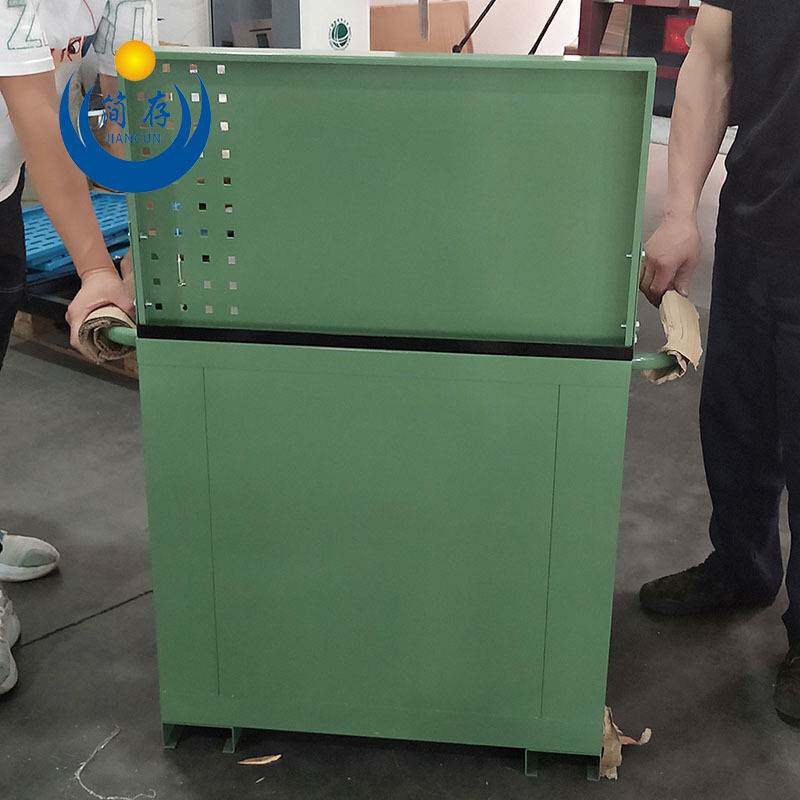 简存出口组合重型工具柜 左侧单轨抽屉右侧带门铁皮柜 挂板工具车