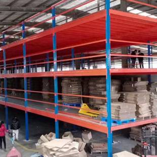 钢结构台隔断二层搭建定916厂重型货架阁房楼平免焊接仓库装 制隔