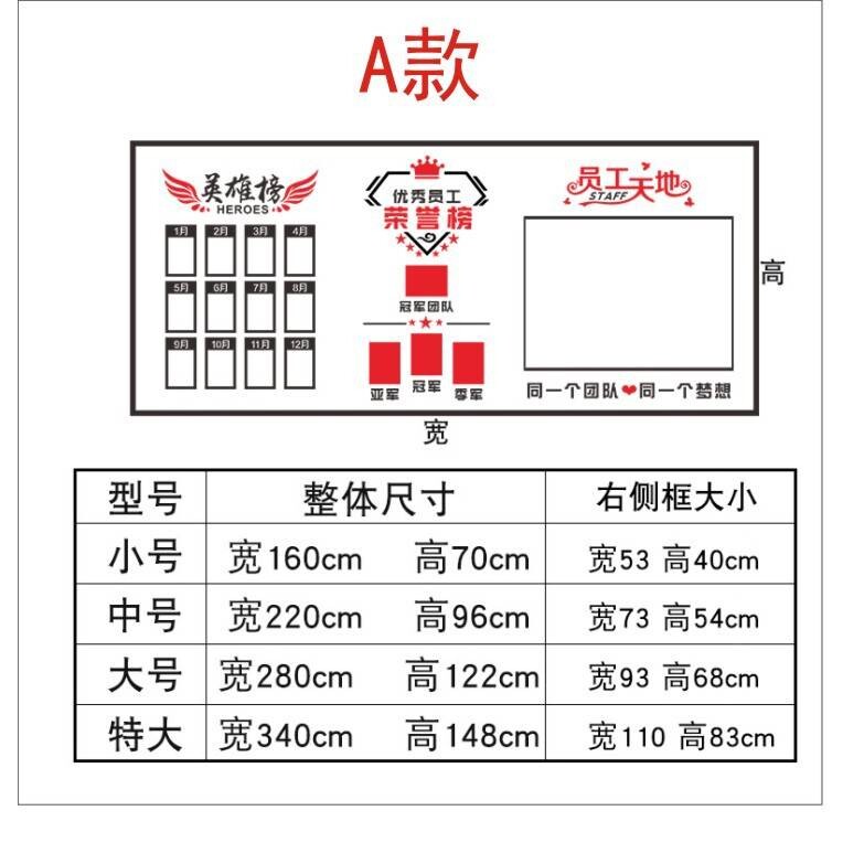 员工风采荣誉英雄榜文化展示墙贴亚克力公司企业办公室团队照片墙