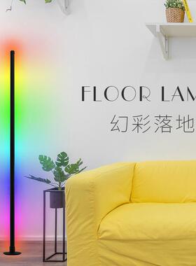 现D货24圆键形底座对插即亮地灯APP遥控RGB幻彩氛围落403灯LE墙角