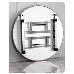 ZQS0J340不锈钢圆桌子折餐桌转盘饭店酒席食流水叠席大排档家堂用