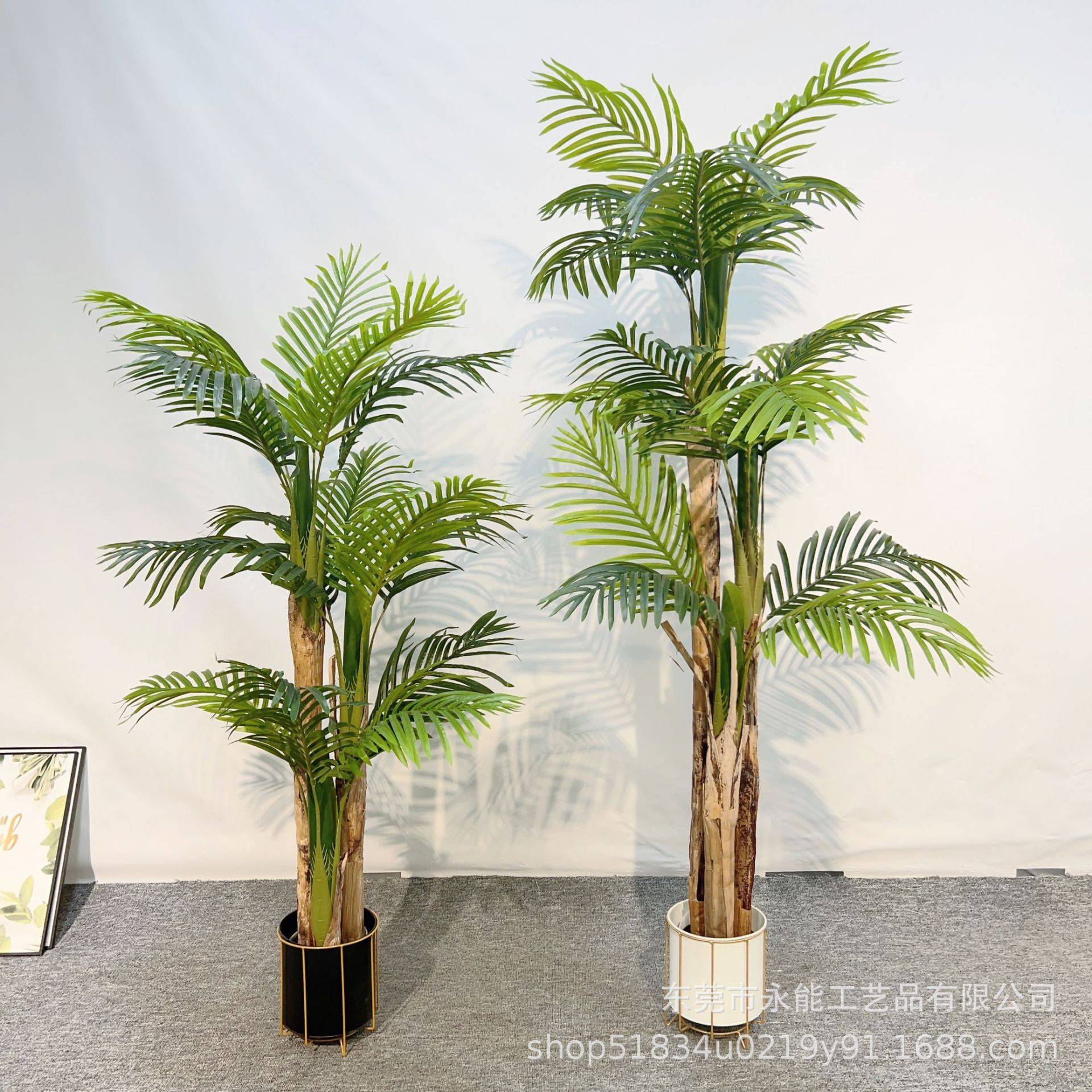 仿真蕉皮葵树植物热带大型植物凤尾葵盆栽散尾葵家居客厅装饰假树