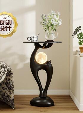 泽式歌创意床头柜室家用落地边几柜灯摆件装饰品法床边置物卧QAR