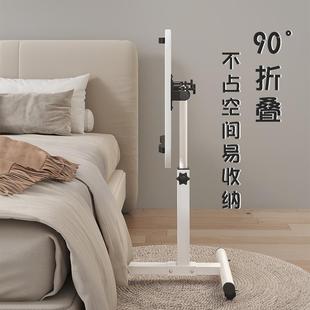 J床边电沙脑桌可折懒001叠升降人桌子移动桌家用书桌发边桌小桌子黑