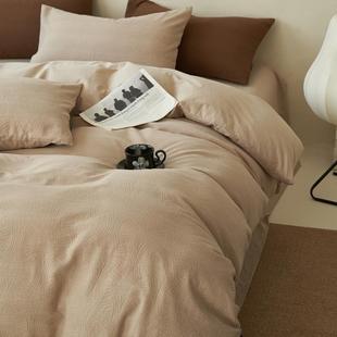 花全棉提三5011层纱四件套2025新款 轻奢高端三件床单套被套床上用