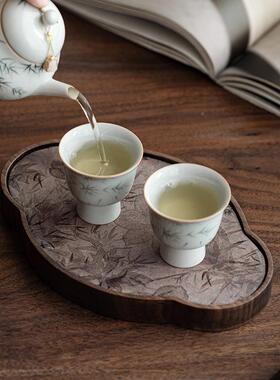 新泡款胡桃木干茶盘木茶托盘复古小型BFL茶台式实带中防水茶席