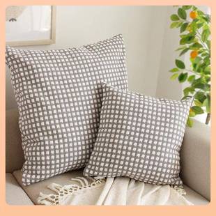 ?Fh(h(#gb现发代简约沙头抱枕套用客厅家护腰靠枕汽车粗布靠垫加