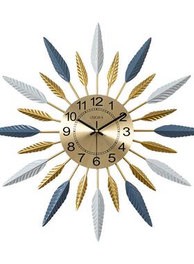 【跨境热卖个性大气钟表客厅挂钟创现代轻时奢意钟19405家用】装