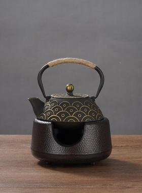 壶牡丹铁壶铁煮茶壶生铁茶铸壶纯手工生老铁壶88383泡茶茶具