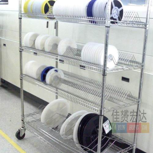 双网片料车05330线SMT料盘峰架料盘架单峰网片手推架网防静物电不