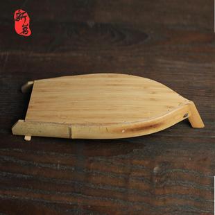 船形竹制茶盘储水式茶台托盘54562盘壶承茶竹道配件小茶茶点盘