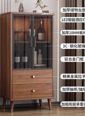 新松中KFJ式客厅欧板酒柜展示柜书柜玻体靠墙小户型璃门一实木餐