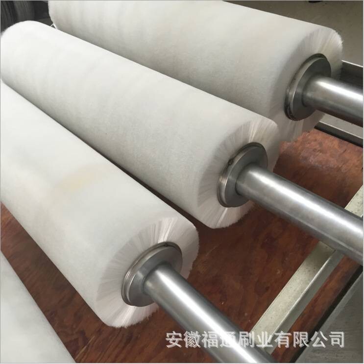 厂家直供机械尼龙缠绕土豆玻璃清洗机清洁除尘毛滚 滚筒毛刷辊