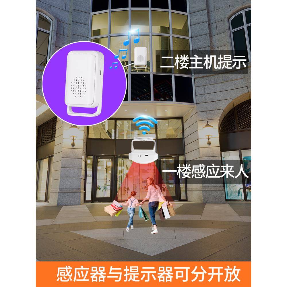 分体示门口欢KS-SF20R迎光临进进感应器门店迎宾门铃语音提器提醒