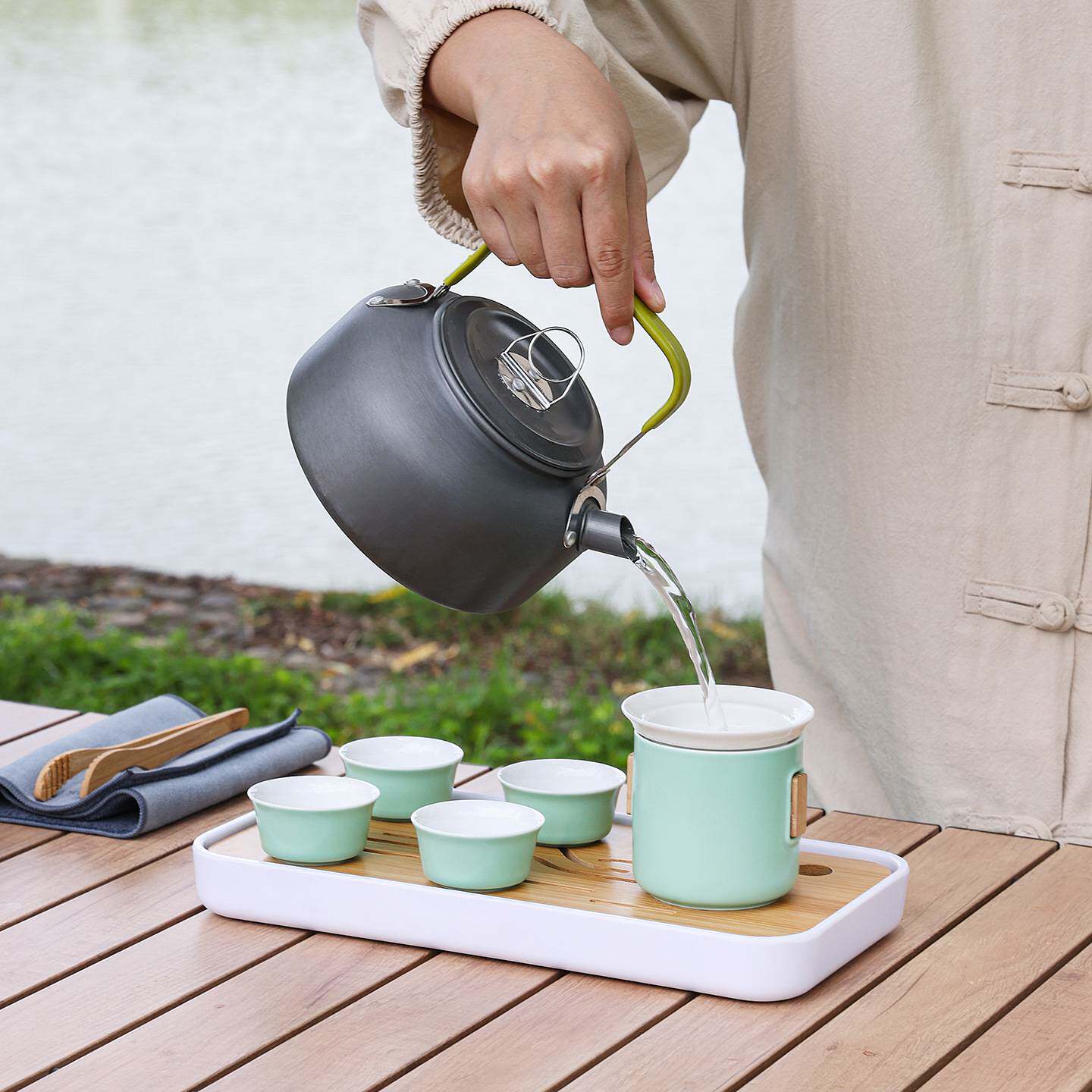 旅行茶具套装户外露营便携收纳包带烧水炉泡茶器整套装备煮茶喝茶
