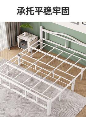 折叠床单人床家用双人午休固午铁UMC睡硬床简易板加奶油风成人租