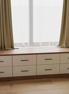 Yla实木飘窗柜柜柜屉斗柜矮地柜收纳柜64692储物子抽可坐榻榻米窗