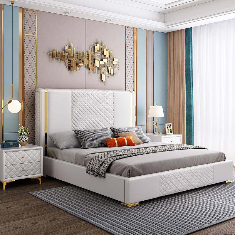 米现代简约轻奢皮艺床欧.主实木双人卧床式靠背垫软包PDK床双人床,鲜花速递/花卉仿真/绿植园艺,其它园艺用品,淘宝优惠券,粉丝福利购,淘宝优惠卷