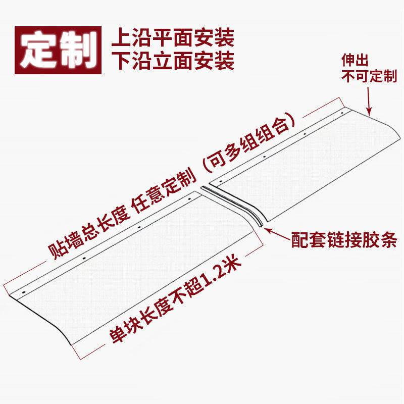 包邮无支架隐形、无声雨棚、充电桩防雨罩屋檐门窗小雨搭